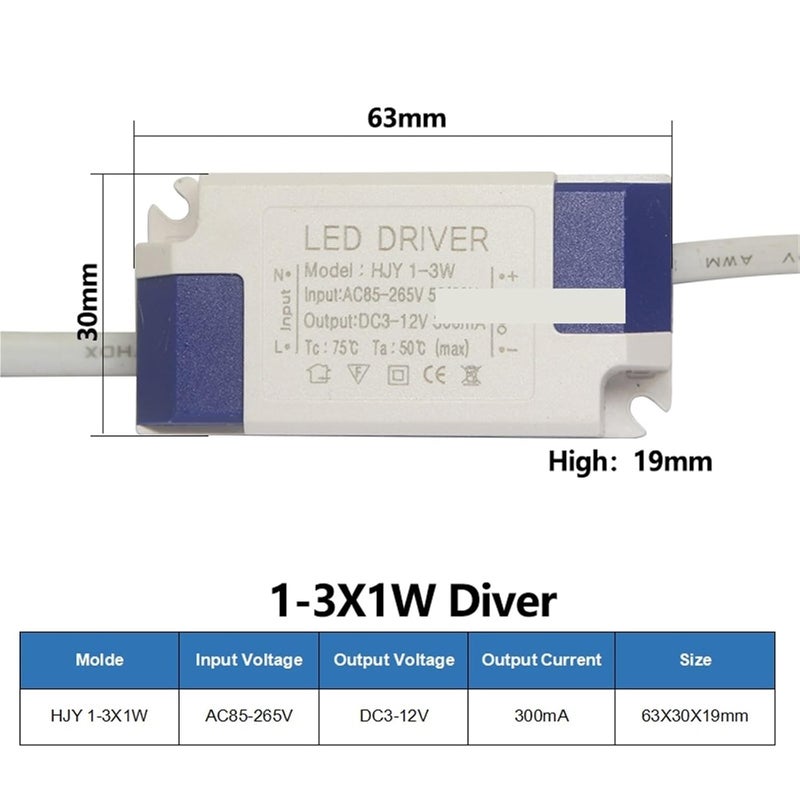 LED Driver Constant Current Power Supply 85 265V 24 36W 300mA For Downlight Bulb - Image 4
